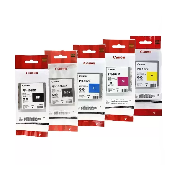 CANON PFI-102 INK, 130ML (VARIOUS COLORS AVAILABLE)