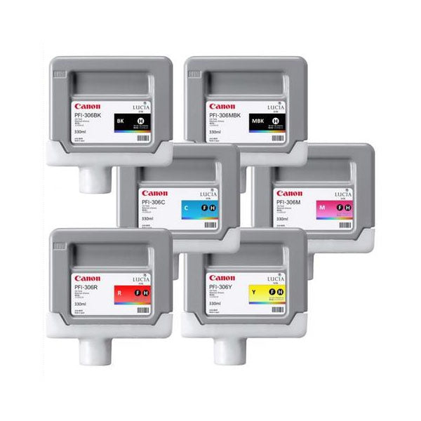 Canon PFI-306 Ink Cartridge, 330 ML, (VARIOUS COLORS AVAILABLE)